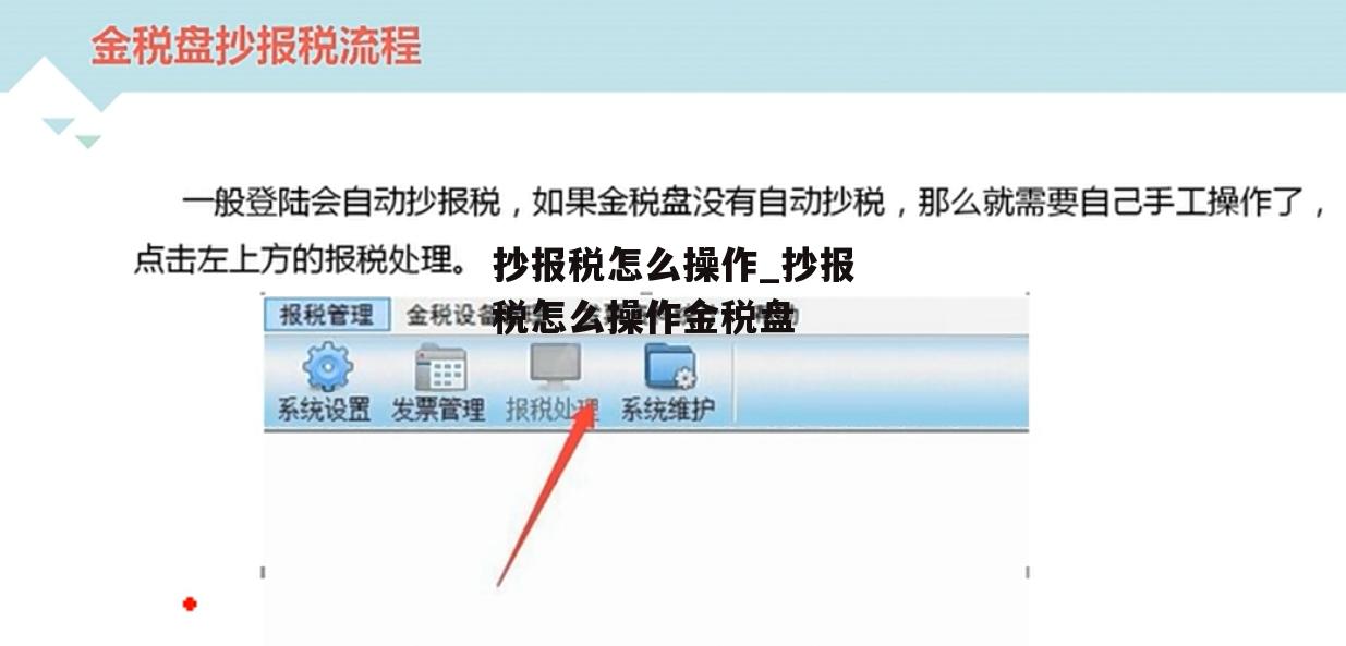 抄报税怎么操作_抄报税怎么操作金税盘