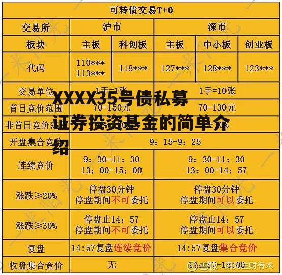 XXXX35号债私募证券投资基金的简单介绍