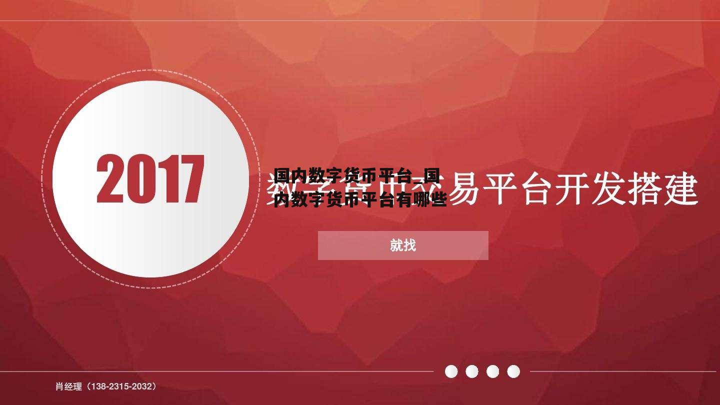 国内数字货币平台_国内数字货币平台有哪些