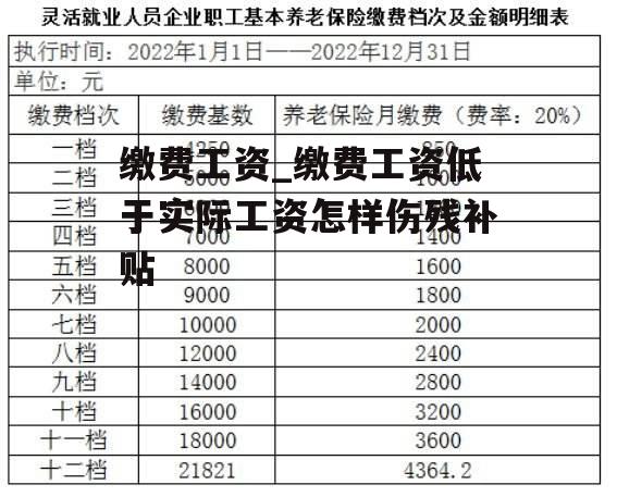 缴费工资_缴费工资低于实际工资怎样伤残补贴