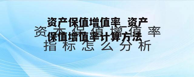 资产保值增值率_资产保值增值率计算方法