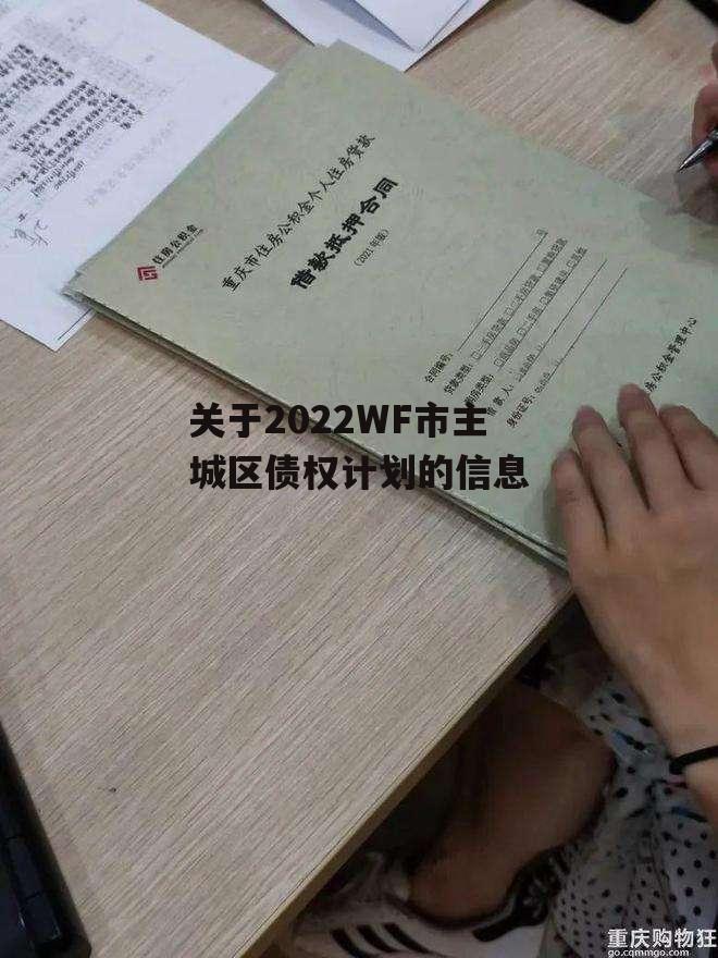 关于2022WF市主城区债权计划的信息