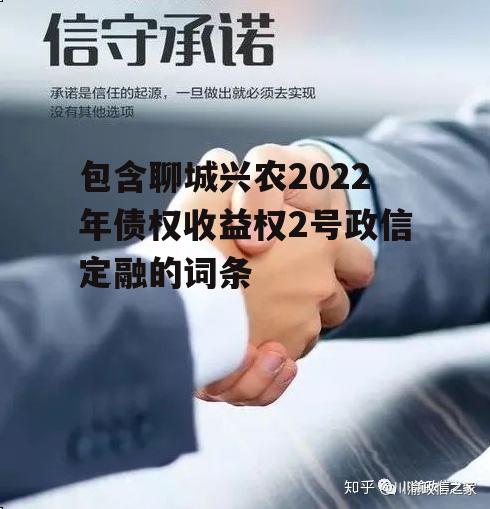 包含聊城兴农2022年债权收益权2号政信定融的词条