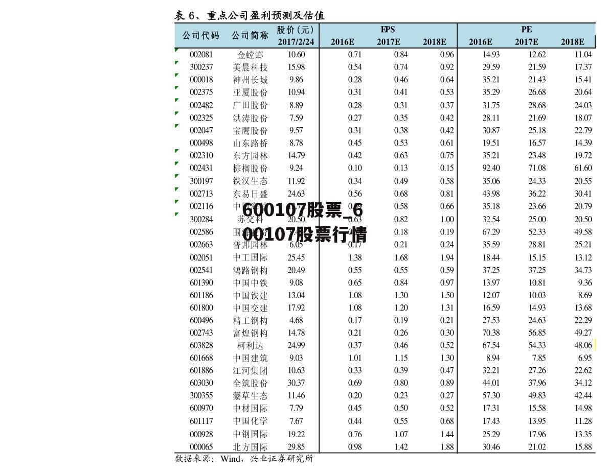 600107股票_600107股票行情