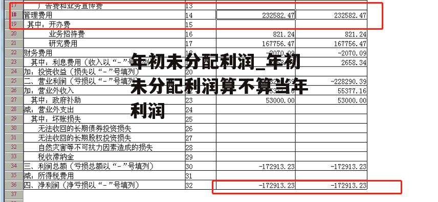 年初未分配利润_年初未分配利润算不算当年利润
