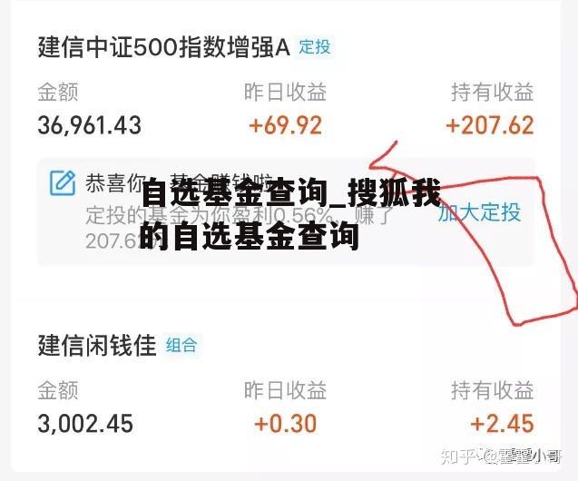 自选基金查询_搜狐我的自选基金查询