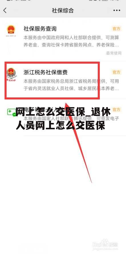 网上怎么交医保_退休人员网上怎么交医保