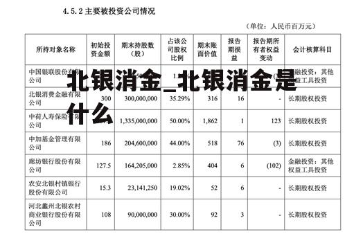 北银消金_北银消金是什么