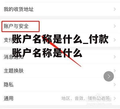 账户名称是什么_付款账户名称是什么