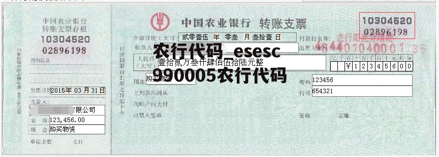 农行代码_esesc990005农行代码