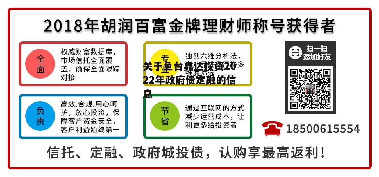 关于鱼台鑫达投资2022年政府债定融的信息