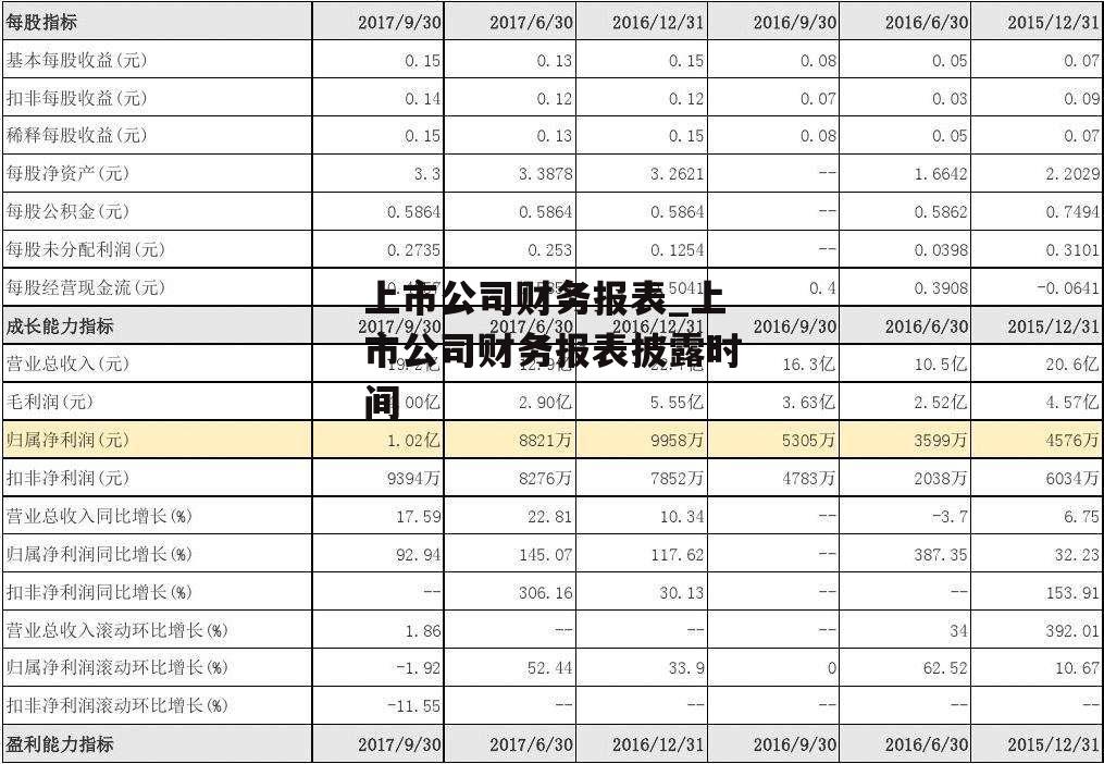 上市公司财务报表_上市公司财务报表披露时间