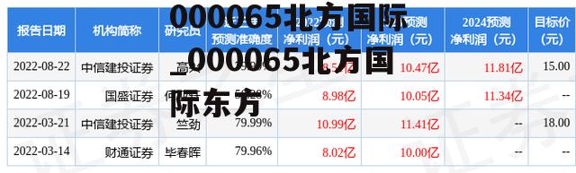 000065北方国际_000065北方国际东方