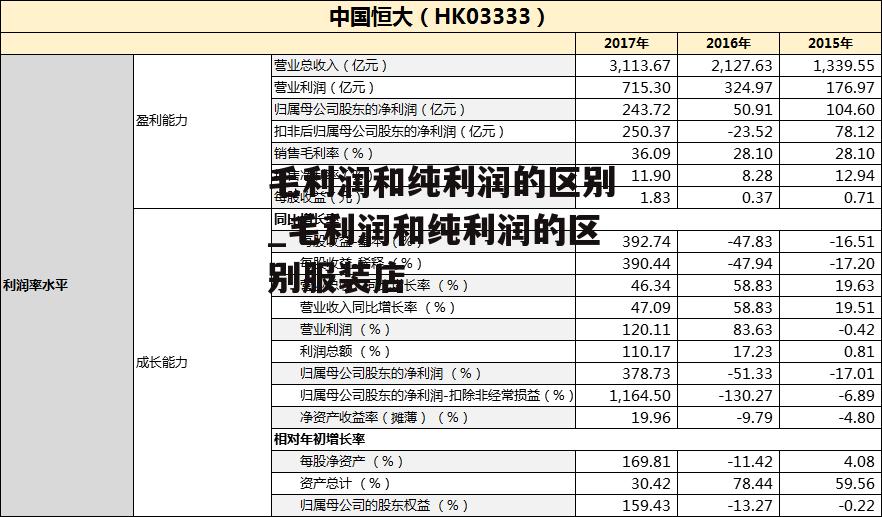 毛利润和纯利润的区别_毛利润和纯利润的区别服装店