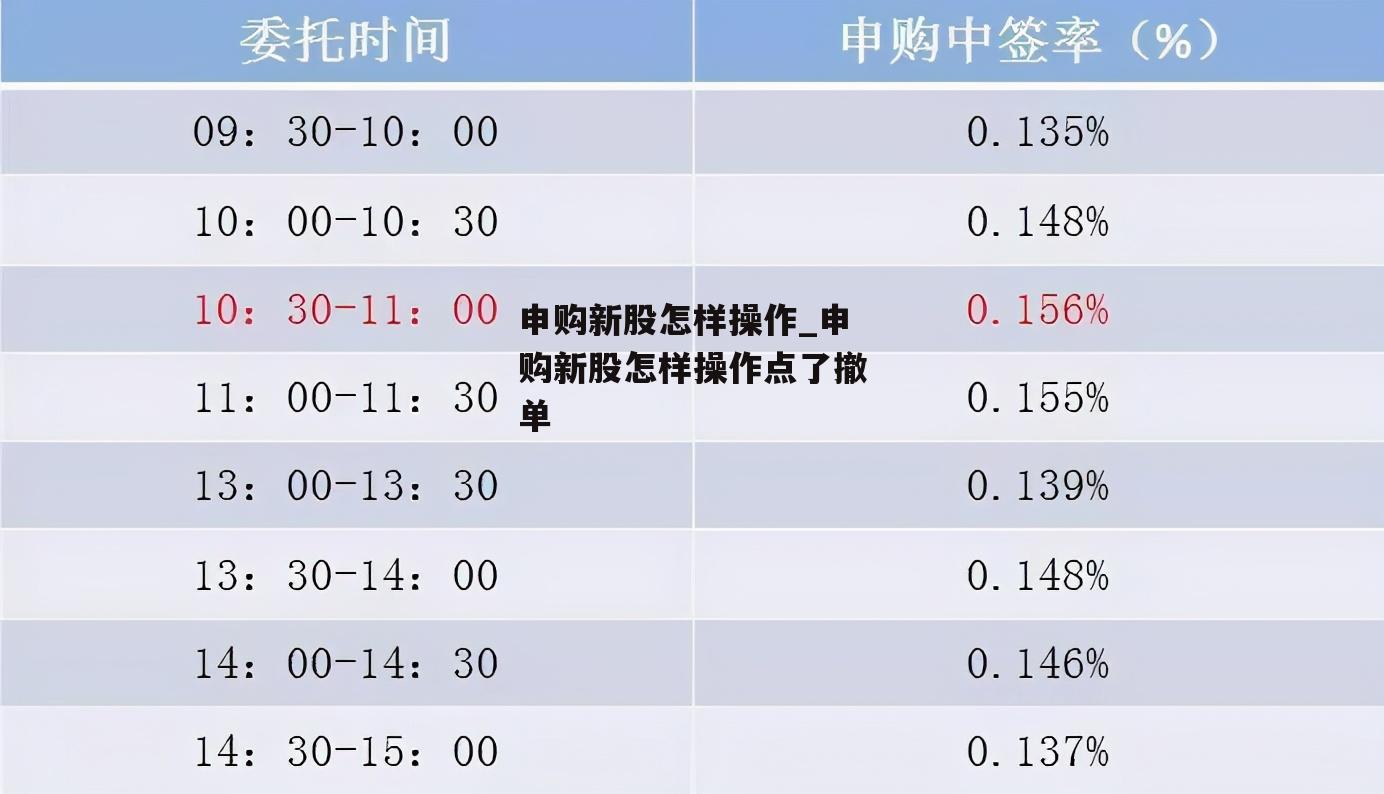 申购新股怎样操作_申购新股怎样操作点了撤单