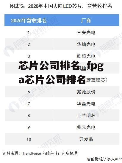 芯片公司排名_fpga芯片公司排名