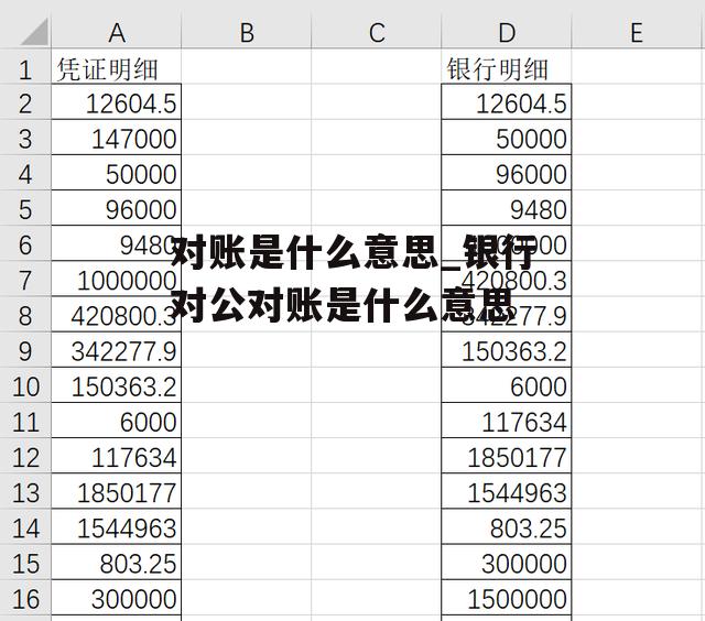 对账是什么意思_银行对公对账是什么意思