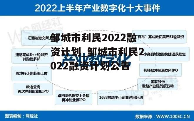 邹城市利民2022融资计划_邹城市利民2022融资计划公告