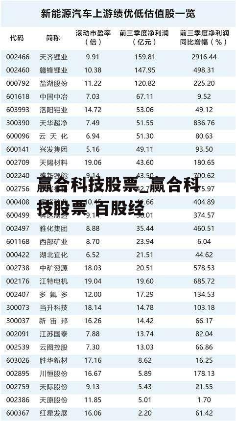 赢合科技股票_赢合科技股票 百股经