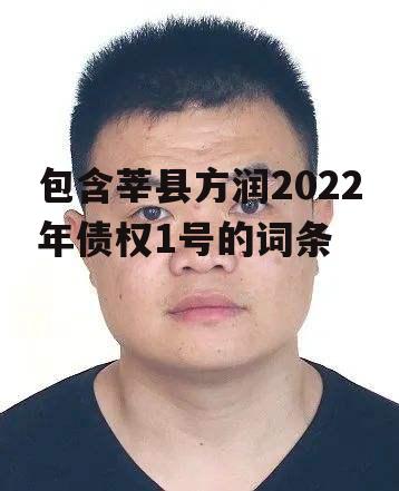 包含莘县方润2022年债权1号的词条