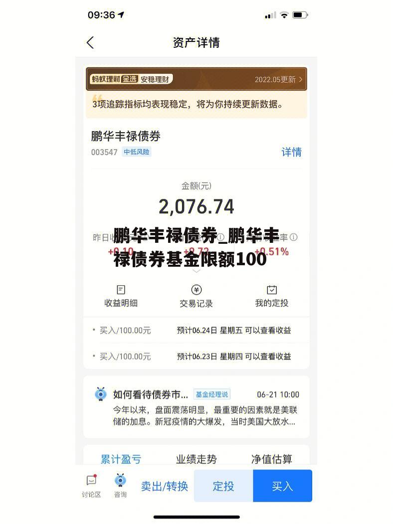 鹏华丰禄债券_鹏华丰禄债券基金限额100