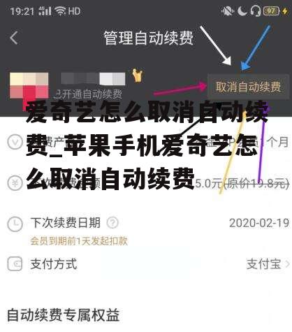 爱奇艺怎么取消自动续费_苹果手机爱奇艺怎么取消自动续费