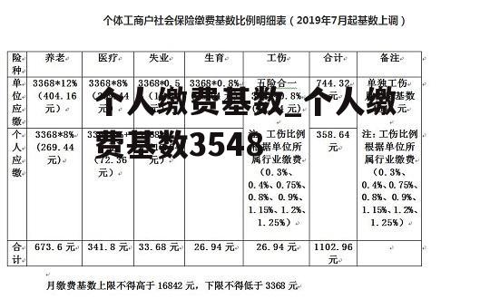 个人缴费基数_个人缴费基数3548