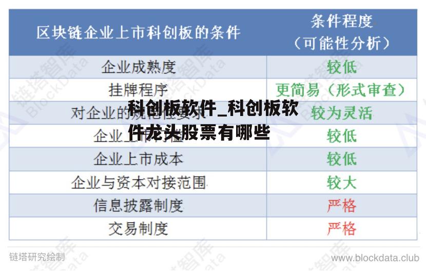 科创板软件_科创板软件龙头股票有哪些