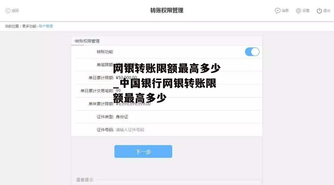 网银转账限额最高多少_中国银行网银转账限额最高多少