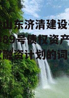 包含山东济清建设开发盛林89号债权资产收益权融资计划的词条