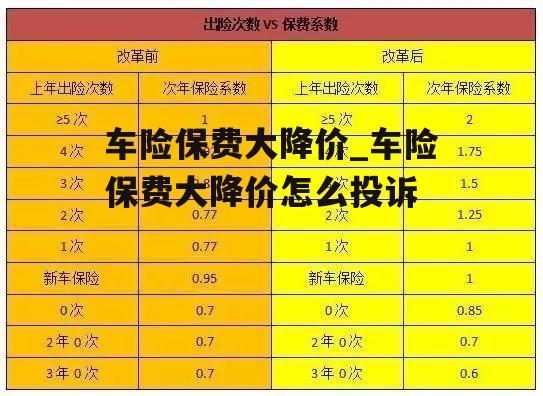 车险保费大降价_车险保费大降价怎么投诉