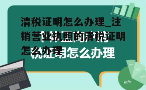 清税证明怎么办理_注销营业执照的清税证明怎么办理