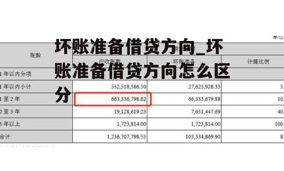 坏账准备借贷方向_坏账准备借贷方向怎么区分