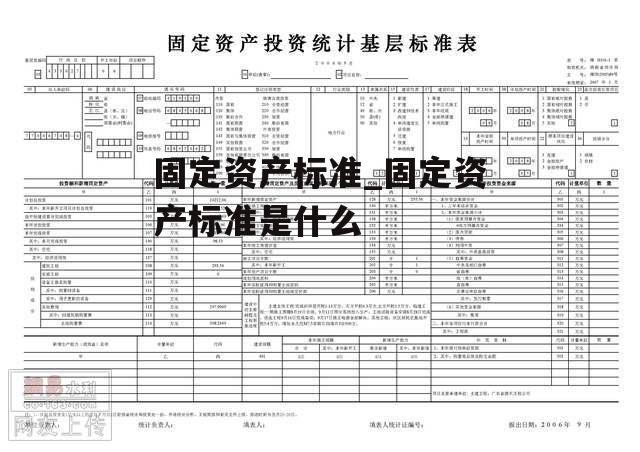 固定资产标准_固定资产标准是什么