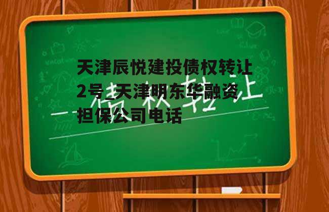 天津辰悦建投债权转让2号_天津明东华融资担保公司电话