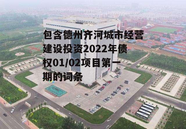 包含德州齐河城市经营建设投资2022年债权01/02项目第一期的词条