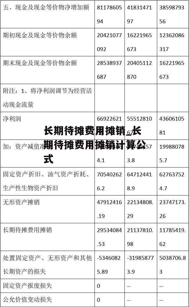 长期待摊费用摊销_长期待摊费用摊销计算公式