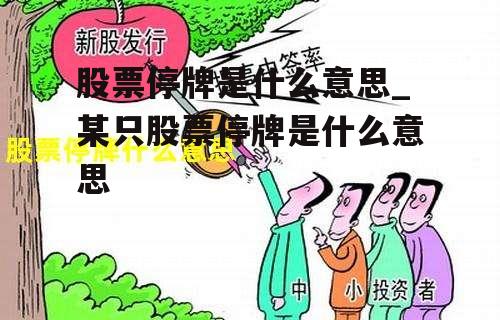 股票停牌是什么意思_某只股票停牌是什么意思