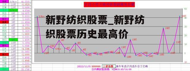 新野纺织股票_新野纺织股票历史最高价