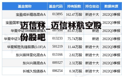 迈信林_迈信林航空股份股吧