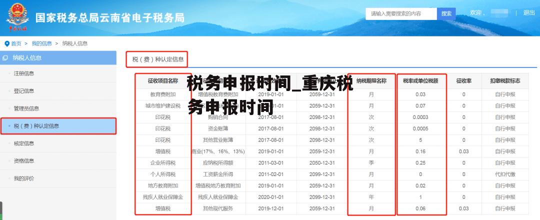 税务申报时间_重庆税务申报时间