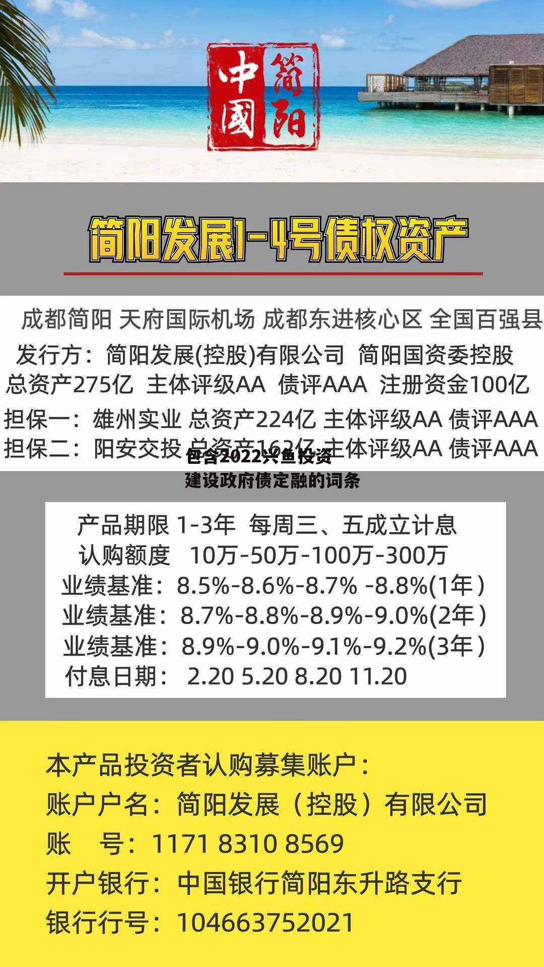 包含2022兴鱼投资建设政府债定融的词条