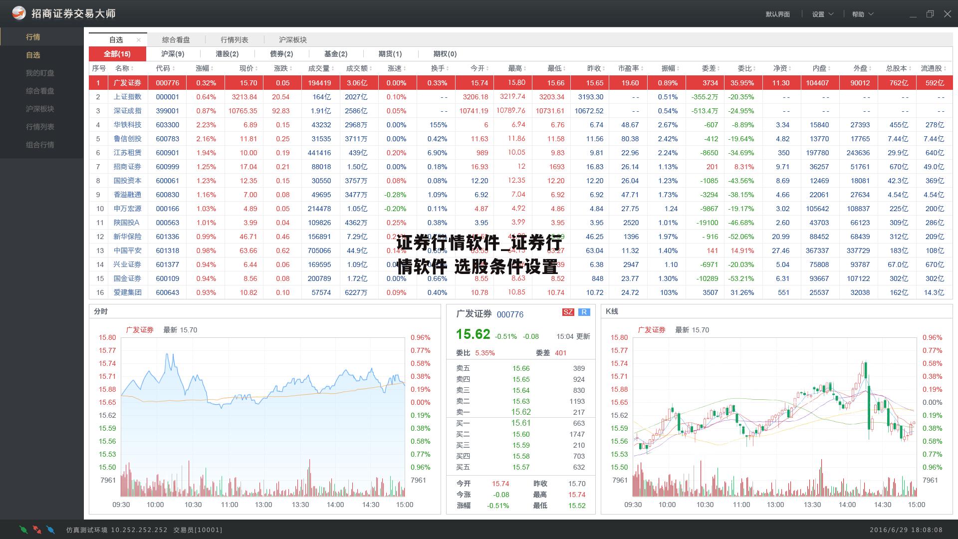 证券行情软件_证券行情软件 选股条件设置