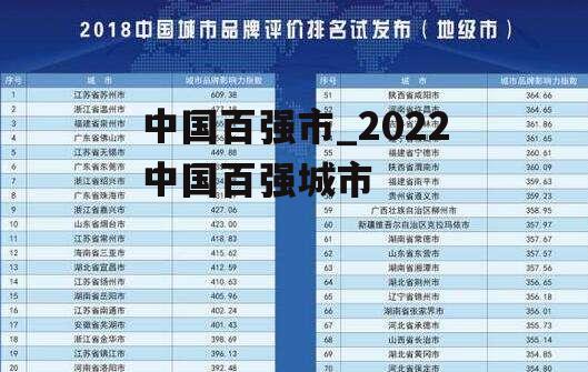 中国百强市_2022中国百强城市