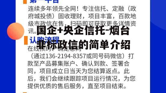 国企+央企信托-烟台非标政信的简单介绍