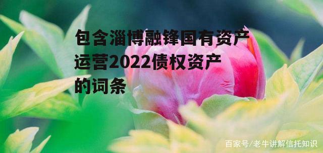 包含淄博融锋国有资产运营2022债权资产的词条