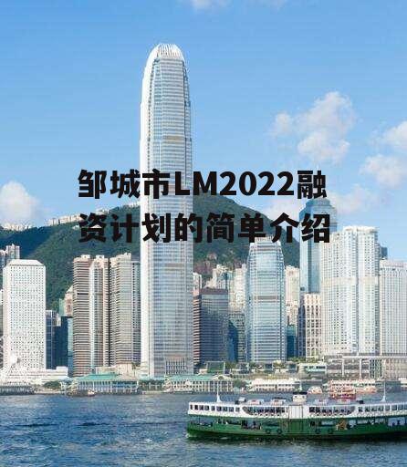 邹城市LM2022融资计划的简单介绍