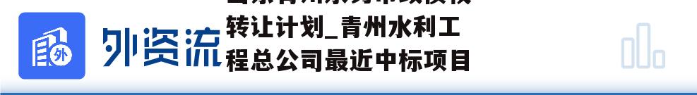 山东青州水务市政债权转让计划_青州水利工程总公司最近中标项目