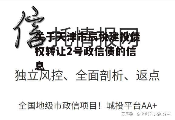 关于天津市辰悦建投债权转让2号政信债的信息