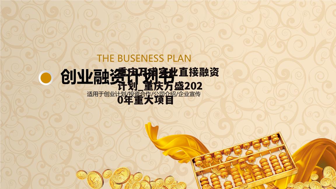 重庆万盛实业直接融资计划_重庆万盛2020年重大项目